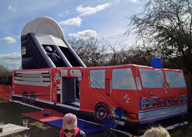 कार वाणिज्यिक Inflatable स्लाइड, वयस्क के लिए लाल विशाल inflatable पानी स्लाइड