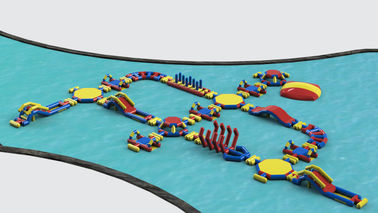 एयर पंप / मरम्मत सामग्री के साथ आउटडोर वयस्क Aflex Inflatable जल पार्क