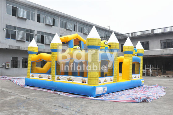 स्लाइड 0.55 एमएम पीवीसी Tarpaulin के साथ आउटडोर बच्चों के  Inflatable उछाल कैसल