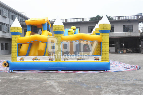 स्लाइड 0.55 एमएम पीवीसी Tarpaulin के साथ आउटडोर बच्चों के  Inflatable उछाल कैसल