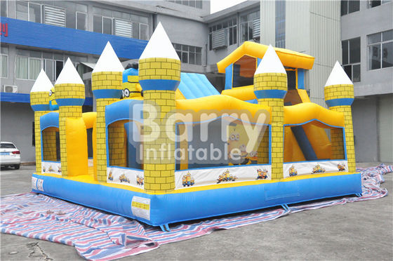 स्लाइड 0.55 एमएम पीवीसी Tarpaulin के साथ आउटडोर बच्चों के  Inflatable उछाल कैसल