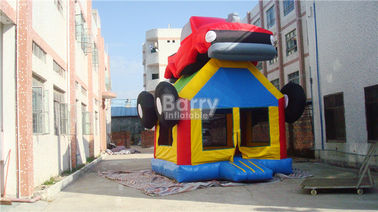 कार आकार Inflatable बाउंसर आग retardant पीवीसी Tarpaulin / पार्क के लिए ऑक्सफोर्ड कपड़ा