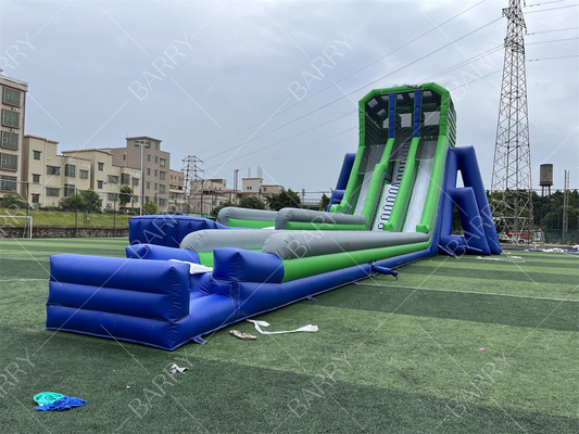 कस्टम किड्स पार्टी गेम हाई 36x14x13m ट्रिपॉड विशालकाय वाटर स्लाइड बड़े आयोजन के लिए 5 किमी inflatable बाधा कोर्स