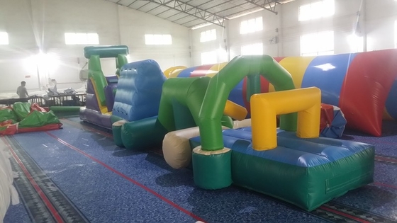 पूल पर व्यक्तिगत inflatable पानी बाधा पाठ्यक्रम / कस्टम लोगो के साथ inflatable रन