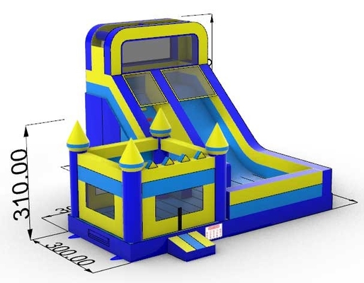 स्लाइड के साथ वाणिज्यिक उछाल घर कॉम्बो घर पिछवाड़े बच्चों पार्टी inflatable bouncer