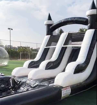 इनडोर/आउटडोर ब्लैक एंड व्हाइट टक्सिडो बाउंस हाउस पार्टी के लिए inflatable वाटर स्लाइड