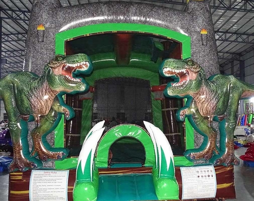 अनुकूलित inflatable बाउंसर पीवीसी सामग्री बच्चों के लिए डायनासोर बाउंस हाउस
