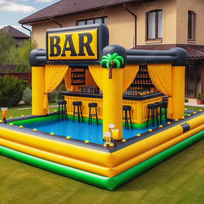 नई डिजाइन भयानक inflatable पूल बार inflatable पब घर तम्बू inflatable पूल बार फ्लोटिंग inflatable पूल पब बार