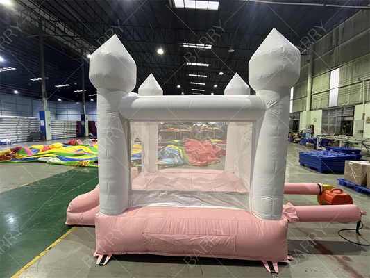 3.3x3m सफेद और गुलाबी सुंदर inflatable शादी बंपर स्लाइड कॉम्बो जंपिंग कैसल स्लाइड