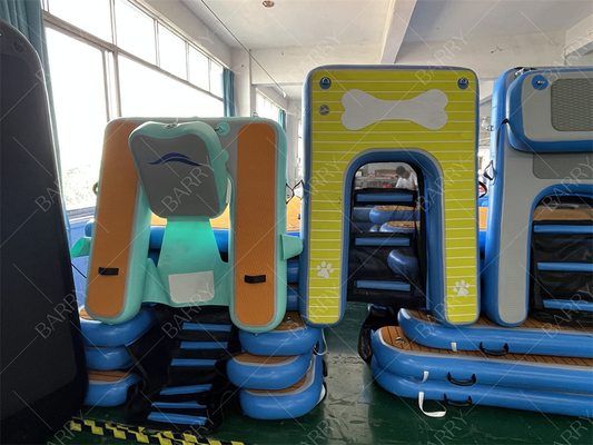कस्टम बनाया inflatable कुत्ता पानी रैंप डॉक पानी के खेल के लिए तैरते निकास रैंप