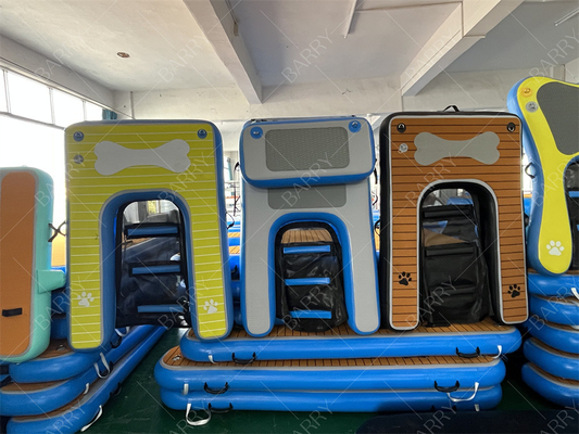 कस्टम बनाया inflatable कुत्ता पानी रैंप डॉक पानी के खेल के लिए तैरते निकास रैंप