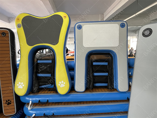 कस्टम बनाया inflatable कुत्ता पानी रैंप डॉक पानी के खेल के लिए तैरते निकास रैंप
