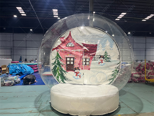 3m नाइट क्लब सजावट क्रिसमस स्पष्ट स्नो ब्लोब तम्बू inflatable सांता हाउस सांता ग्रोटो ऑक्सफोर्ड Chirstmas बुलबुला तम्बू