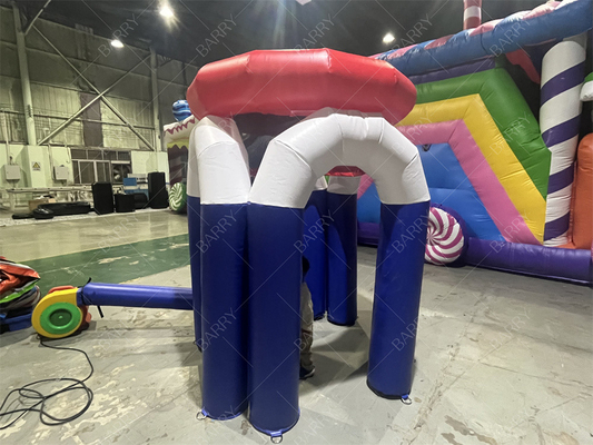 बास्केटबॉल पार्टी इवेंट खेल के लिए हवा पंप के साथ विशाल inflatable बास्केटबॉल हुप शूटिंग मजेदार खेल