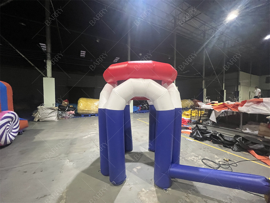 बास्केटबॉल पार्टी इवेंट खेल के लिए हवा पंप के साथ विशाल inflatable बास्केटबॉल हुप शूटिंग मजेदार खेल