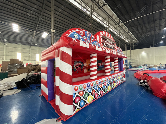 स्पोर्ट्स 3 गेम कार्निवल गेम बूथ 4 इन 1 कॉम्बोस inflatable ग्रैंड कार्निवल गेम टेंट