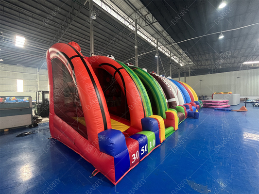 बड़े नए डिजाइन कस्टम बनाया रोमांचक inflatable बच्चों के लिए 7 में 1 कार्निवल खेल किराए के व्यवसाय के लिए