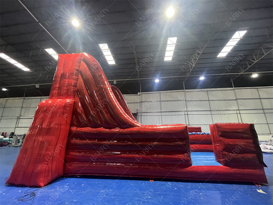 इनडोर और आउटडोर पार्टी inflatables उछाल खेल लाल बंजी रन इस 2-लेन के साथ मज़ा