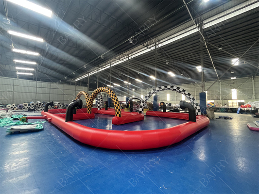 कस्टम वाणिज्यिक inflatable गो कार्ट रेस ट्रैक inflatable बम्पर कार अखाड़ा