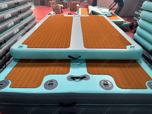 2.4×1.8×0.15 मीटर ड्रॉपस्टिच inflatable नाव जेट स्की डॉक पानी फ्लोटिंग स्विमिंग मैट द्वीप