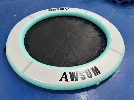 स्विमिंग पूल गोल पूल फ्लोट आइलैंड फोल्डेड inflatable पानी जाल के साथ हैमॉक