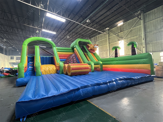 मजेदार पागल सवारी मनोरंजन पार्क खेल पशु बीजी बंपर बाधा पाठ्यक्रम स्लाइड inflatable थीम पार्क