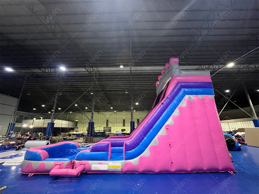 8.4x3.6x6m कस्टम जंपर बाउंसी किड्स गुलाबी राजकुमारी पार्टी के लिए inflatable पानी स्लाइड