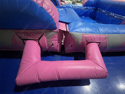 8.4x3.6x6m कस्टम जंपर बाउंसी किड्स गुलाबी राजकुमारी पार्टी के लिए inflatable पानी स्लाइड