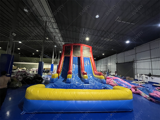 10.5x5.4x6.6m वाणिज्यिक डबल लेन विशाल inflatable वाटरस्लाइड जंपर उछाल चंद्रमा उछाल वयस्क पूल के लिए पानी स्लाइड
