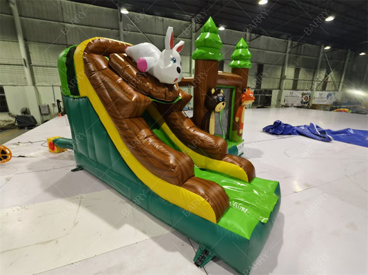 3.6x3x2.4m पशु थीम वर्षावन जंपिंग बाउंसी कैसल वाणिज्यिक inflatable बाउंस हाउस