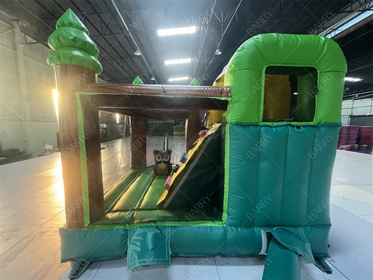 3.6x3x2.4m पशु थीम वर्षावन जंपिंग बाउंसी कैसल वाणिज्यिक inflatable बाउंस हाउस