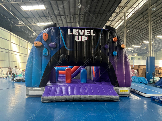 आकार अनुकूलित करें थोक स्तर अप inflatable बाउंसर Combo बच्चों के लिए बाउंसी महल