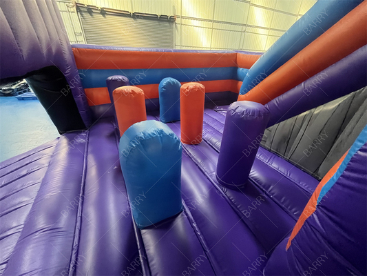 आकार अनुकूलित करें थोक स्तर अप inflatable बाउंसर Combo बच्चों के लिए बाउंसी महल