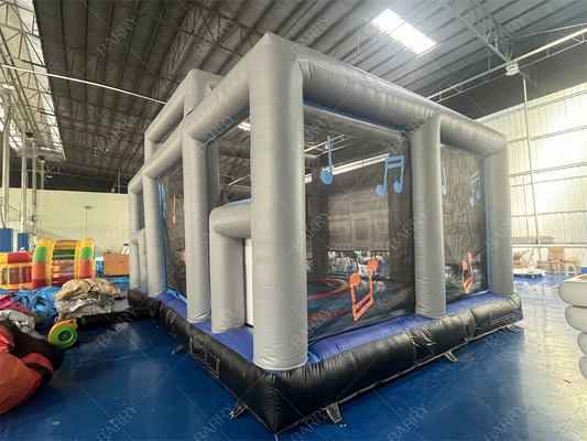 इंटरएक्टिव Inflatable डिस्को डांस हाउस वयस्क बूम बॉक्स जंपिंग बाउंसी कैसल पार्टी के लिए रेट्रो बूमबॉक्स बाउंसर