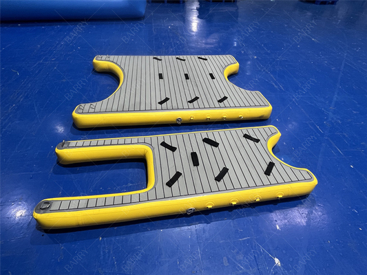 ड्रॉप स्टिच inflatable स्विमिंग प्लेटफॉर्म फ्लोटिंग डॉक, Inflatable U डॉक प्लेटफॉर्म स्टेशन के लिए नाव और जेट स्की