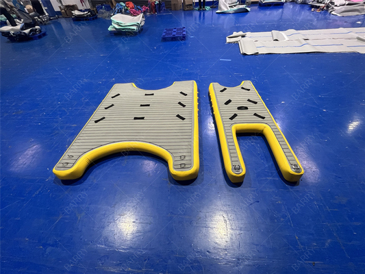 ड्रॉप स्टिच inflatable स्विमिंग प्लेटफॉर्म फ्लोटिंग डॉक, Inflatable U डॉक प्लेटफॉर्म स्टेशन के लिए नाव और जेट स्की