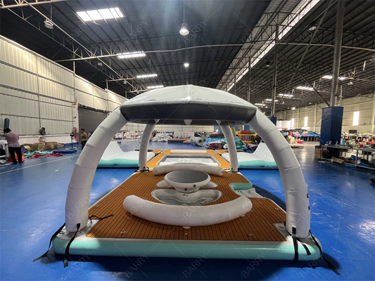वाणिज्यिक inflatable नौका फ्लोटिंग प्लेटफार्म द्वीप नाव डॉक inflatable नाव घर