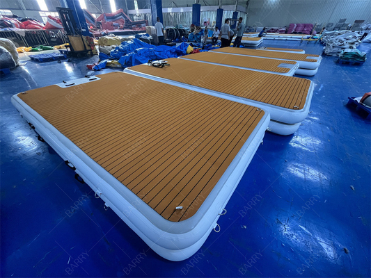 आउटडोर DWF + EVA सामग्री Inflatable Pontoon Gangway जेट स्की फ्लोटिंग प्लेटफॉर्म डॉक