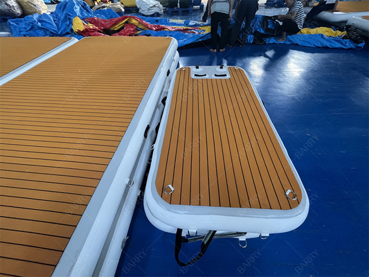 आउटडोर DWF + EVA सामग्री Inflatable Pontoon Gangway जेट स्की फ्लोटिंग प्लेटफॉर्म डॉक