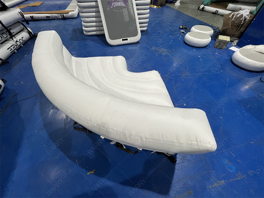 वाणिज्यिक ग्रेड पीवीसी वाटर स्पोर्ट्स inflatable Swim Floating Island White Inflatable Swim Floating Raft सोफा नौका के लिए