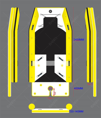 छोटा कयाक inflatable पीवीसी पावर नौकायन Ce हल्के वजन कैटामरान नौकायन Hypalon inflatable boat कैटामरान