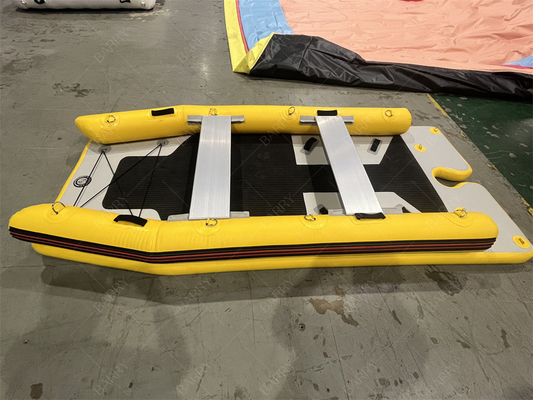 छोटा कयाक inflatable पीवीसी पावर नौकायन Ce हल्के वजन कैटामरान नौकायन Hypalon inflatable boat कैटामरान