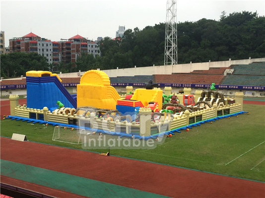 1600m2 विश्व का सबसे बड़ा inflatable थीम पार्क इनडोर डायनासोर आउटडोर खेल खेल के साथ बड़ा उछाल