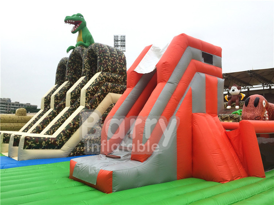 1600m2 विश्व का सबसे बड़ा inflatable थीम पार्क इनडोर डायनासोर आउटडोर खेल खेल के साथ बड़ा उछाल