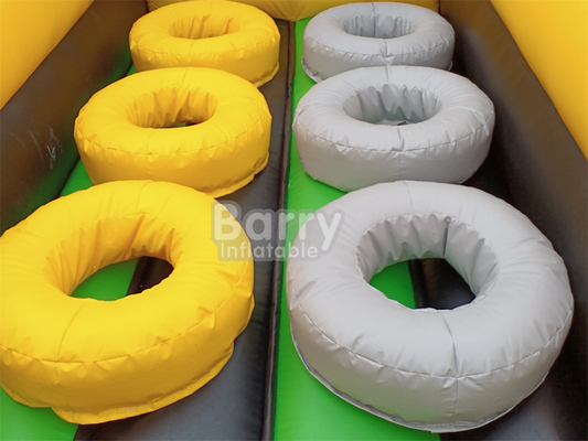 विशाल आउटडोर पानी सूखी inflatable थीम पार्क राष्ट्रीय इनडोर बड़े उछाल घर के साथ वाइप आउट खेल स्लाइड चढ़ाई दीवार