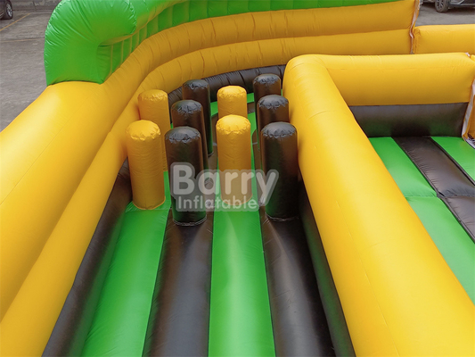 विशाल आउटडोर पानी सूखी inflatable थीम पार्क राष्ट्रीय इनडोर बड़े उछाल घर के साथ वाइप आउट खेल स्लाइड चढ़ाई दीवार