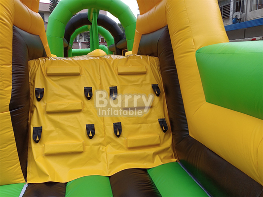 विशाल आउटडोर पानी सूखी inflatable थीम पार्क राष्ट्रीय इनडोर बड़े उछाल घर के साथ वाइप आउट खेल स्लाइड चढ़ाई दीवार