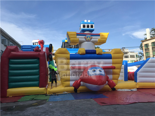 सुपर विंग्स बाउंस खेल का मैदान थीम पार्क कार्टून इनडोर inflatable खेल का क्षेत्र