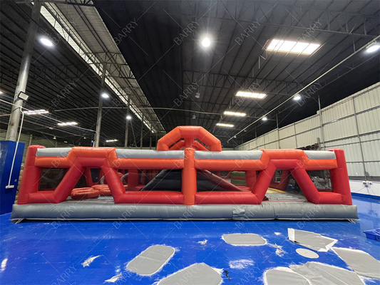 लाल ट्रैंपोलिन पार्क मज़ा शहर inflatable थीम पार्क मनोरंजन पार्क बड़े वयस्क inflatable उछाल घर बिक्री के लिए बच्चों के लिए