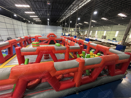 लाल ट्रैंपोलिन पार्क मज़ा शहर inflatable थीम पार्क मनोरंजन पार्क बड़े वयस्क inflatable उछाल घर बिक्री के लिए बच्चों के लिए